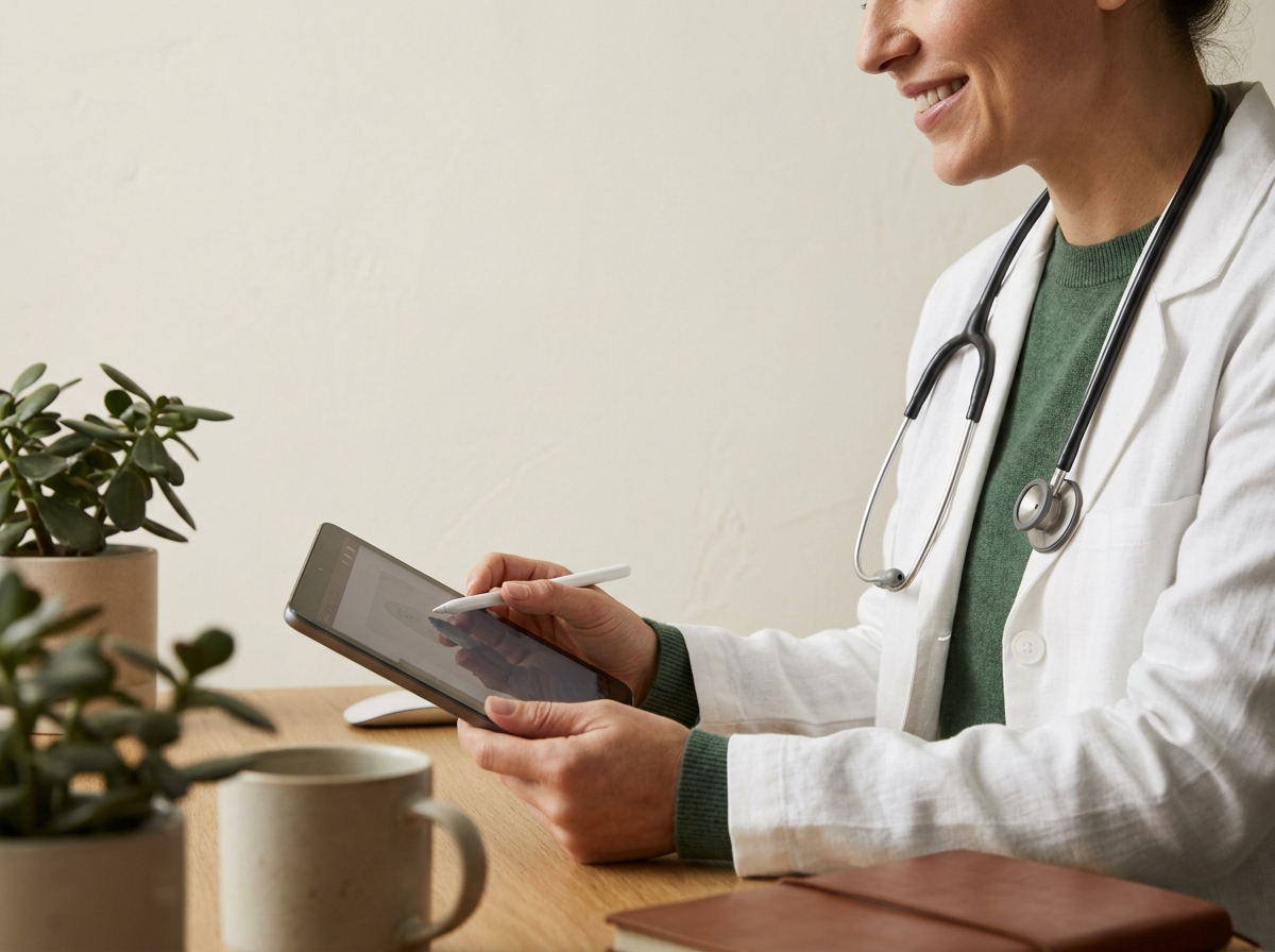 A licensed provider reviewing an intake